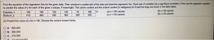 how to find equation of regression line ti84