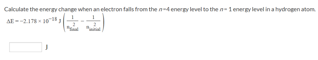 Solved: Calculate The Energy Change When An Electron Falls... | Chegg.com