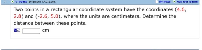 Solved Two points in a rectangular coordinate system have | Chegg.com
