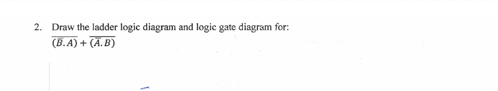 Solved Draw The Ladder Logic Diagram And Logic Gate Diagram | Chegg.com