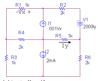 Solved a) Using any method, determine Vx. (Figure 1) b) | Chegg.com