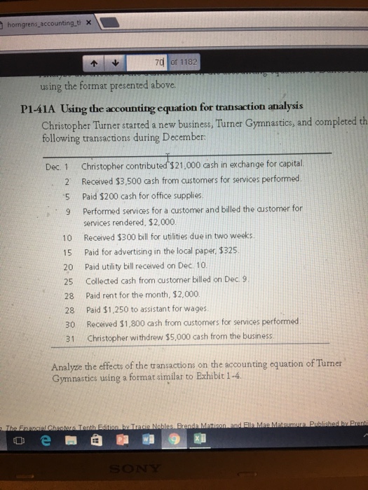 Solved Using the accounting equation for transaction | Chegg.com