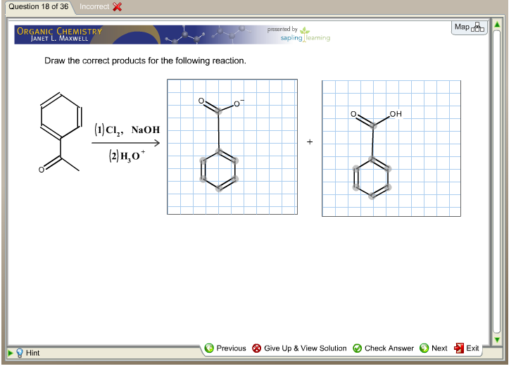 Solved Draw the correct products for the following reaction.