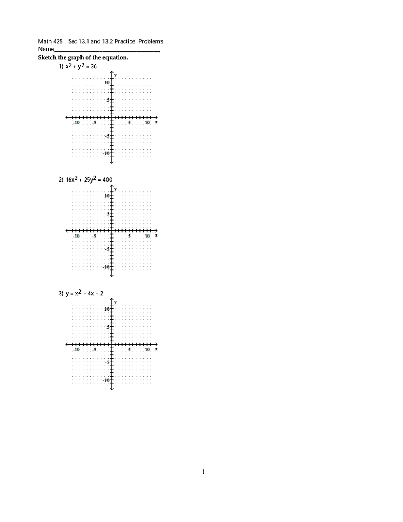 Solved Math 425 Sec 13 1 And 13 2 Practice Problems Name Chegg Solved math 425 sec 13 1 and 13 2 practice problems name chegg