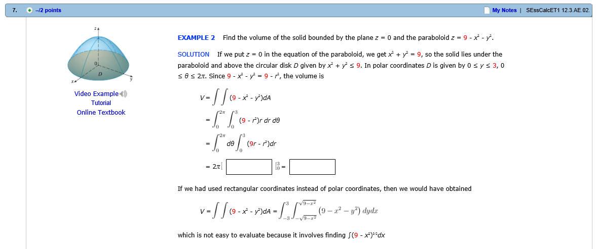 Solved Find The Volume Of The Solid Bounded By The Plane Chegg Com