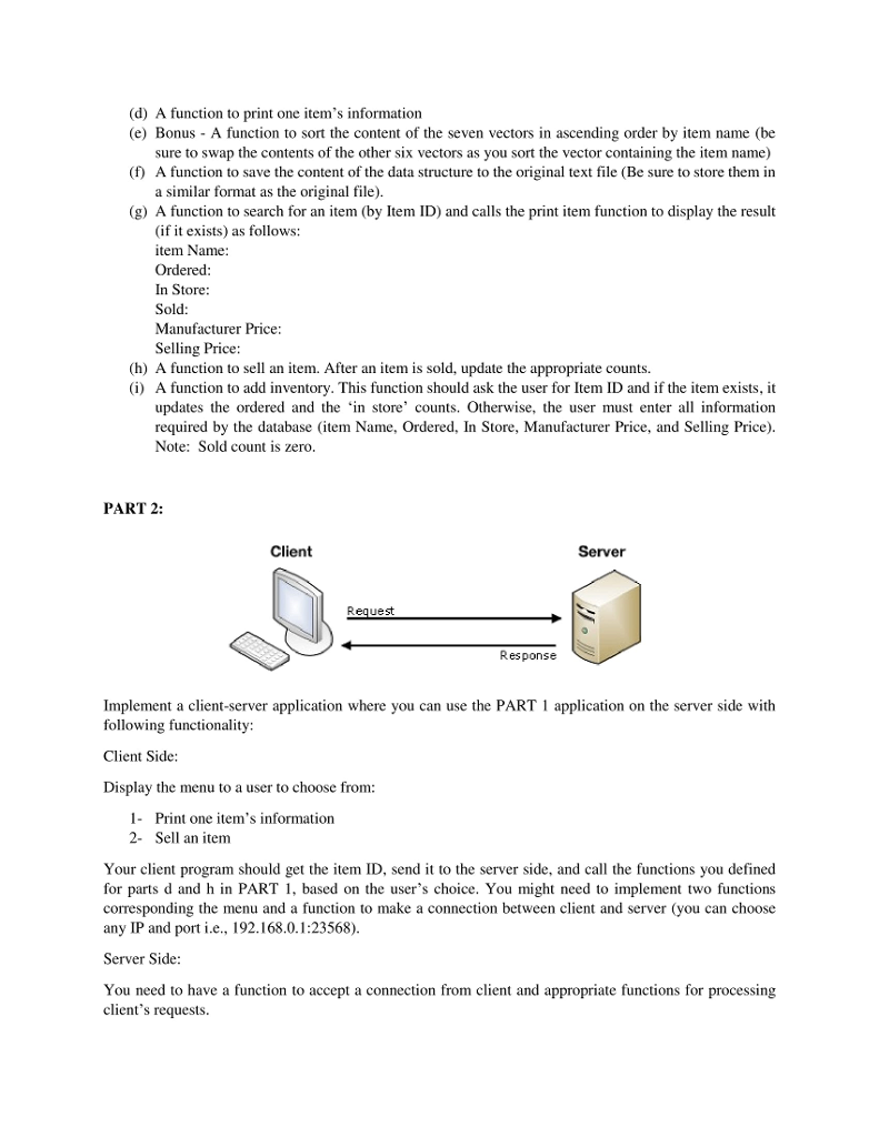 Solved Inventory Control Part 1 In This Project You Will Chegg