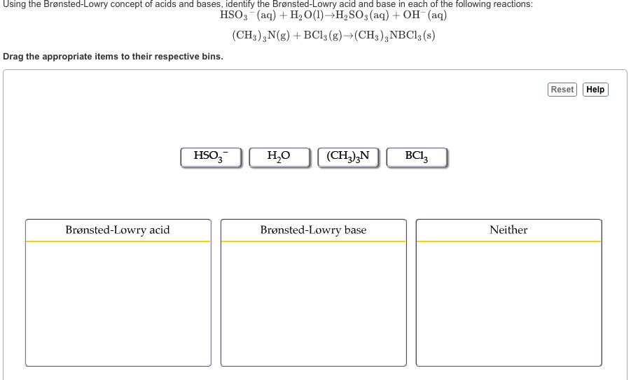 Solved Using the Bronsted-Lowry concept of acids and bases, | Chegg.com