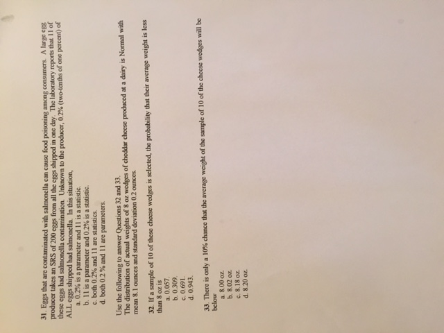 Solved 31. Eggs that are contaminated with salmonella can | Chegg.com