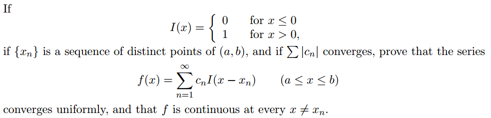 Solved If I(x) = {0 for x lessthanorequalto 0 1 for x > 0, | Chegg.com