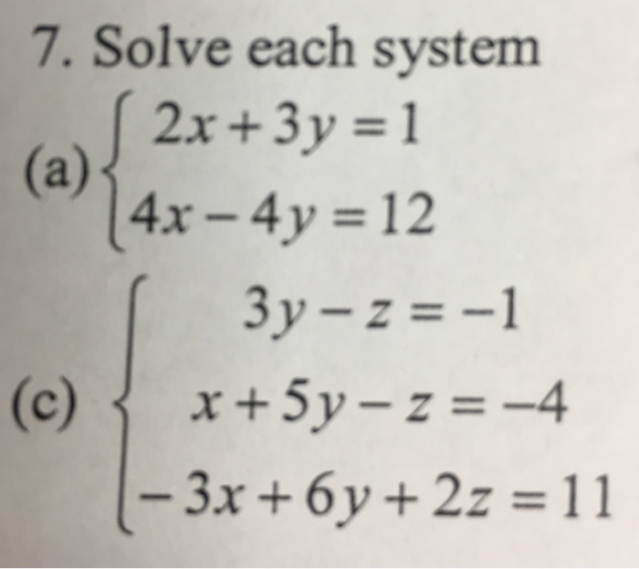 solved-solve-each-system-2x-3y-1-4x-4y-12-3y-z-chegg