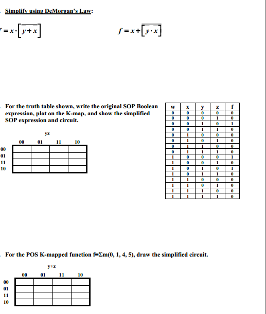 Solved For the truth table shown, write the original SOP | Chegg.com