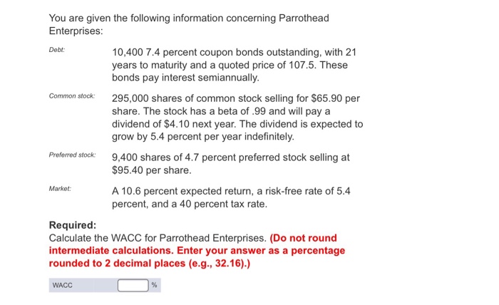 Solved You are given the following information concerning | Chegg.com