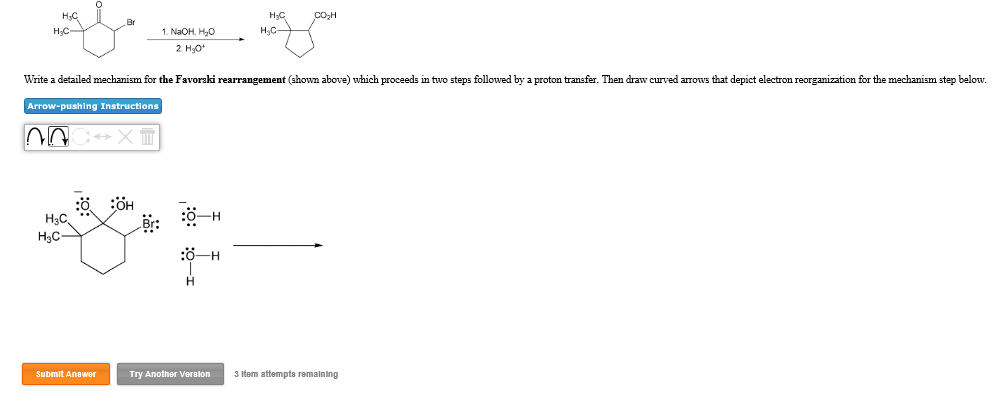 Solved Write a detailed mechanism for the Favorski | Chegg.com