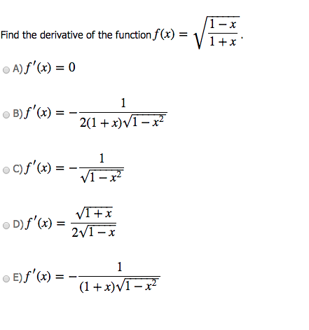 Find derivatives of functions. F(X)^G(X) derivative.
