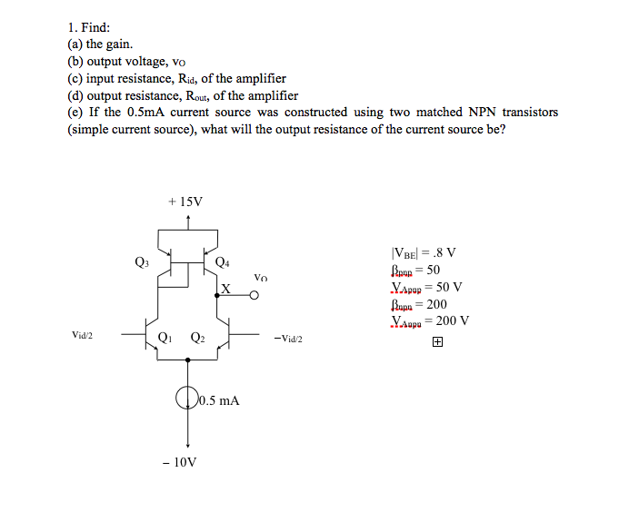 Solved Find: the gain. Output voltage, v_0 input | Chegg.com