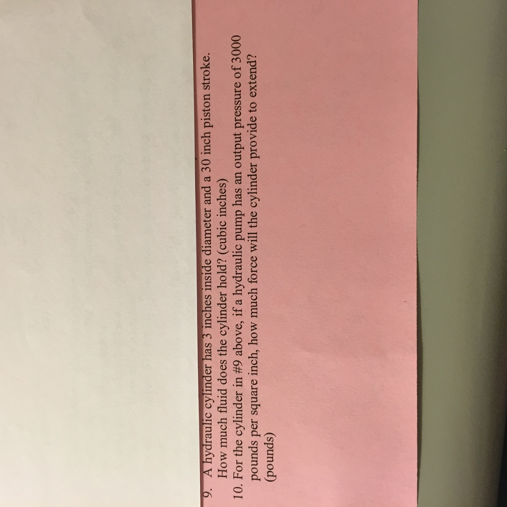 solved-a-hydraulic-cylinder-has-3-inches-inside-diameter-and-chegg