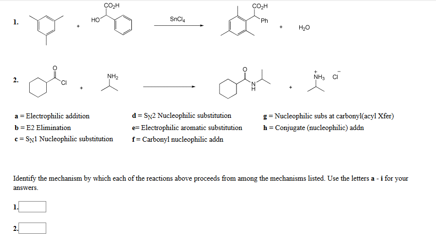 Solved a = Electrophilic addition b = S_N2 Elimination c = | Chegg.com