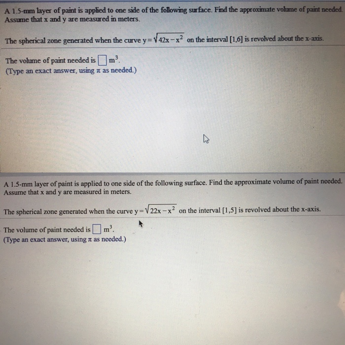 Solved A 1.5mm layer of paint is applied to one side of the