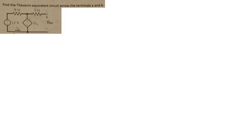 Solved Find the Thevenin equivalent circuit across the | Chegg.com