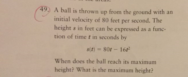 Solved A ball is thrown up from the ground with an initial | Chegg.com