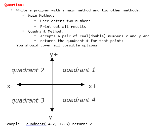 Solved Write a program with a main method and two other | Chegg.com