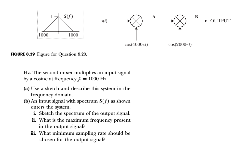 Solved 8.20 A system consists of two mixers in series as