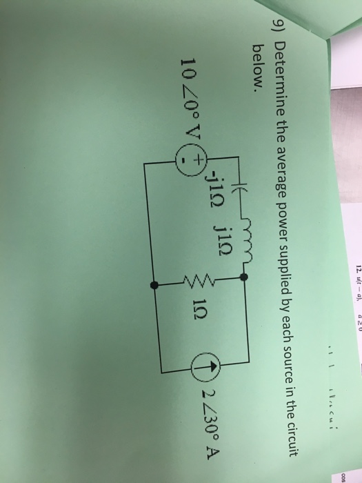 Solved Determine The Average Power Supplied By Each Source | Chegg.com