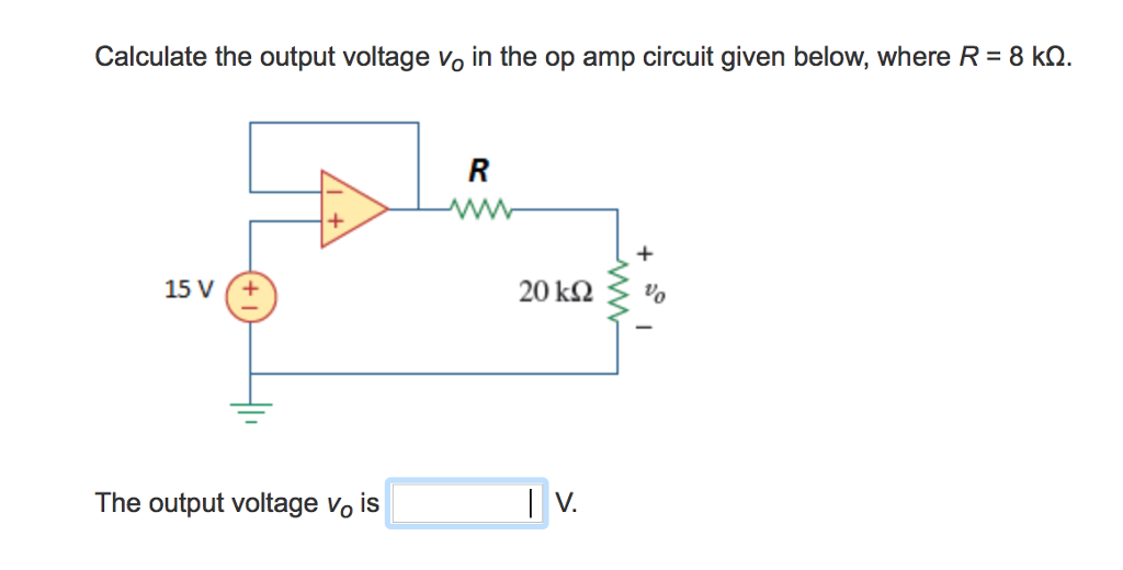 Solved Calculate The Output Voltage Vo In The Op Amp Circuit | Chegg.com