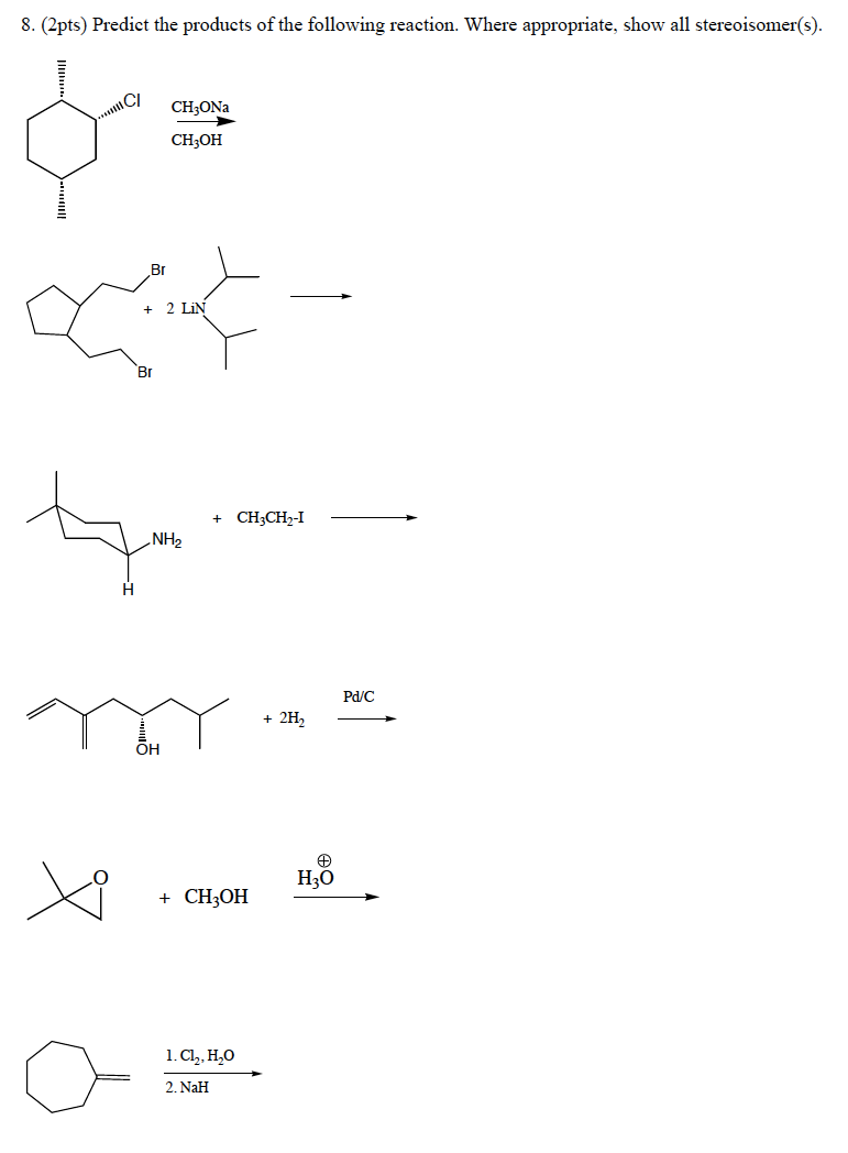 Solved Predict the products of the following reaction. | Chegg.com