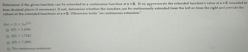 Solved Find the intervals on which the function is continu | Chegg.com