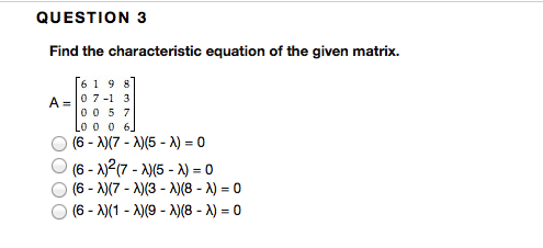 characteristic equation calculator