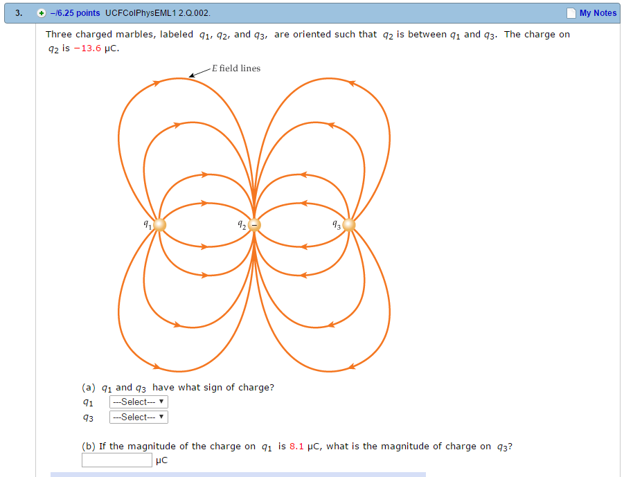 Solved Three Charged Marbles Labeled Q 1 Q 2 And Q 3 Are Chegg
