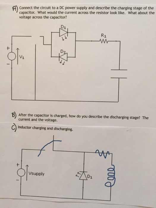 Solved Connect the circuit to a DC power supply and describe