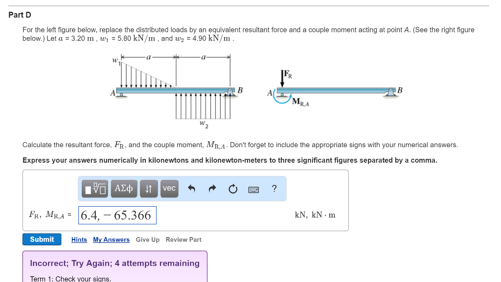 Solved For the left figure below, replace the distributed | Chegg.com
