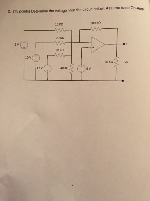 Solved ) Determine the voltage Vo in the circuit below. | Chegg.com