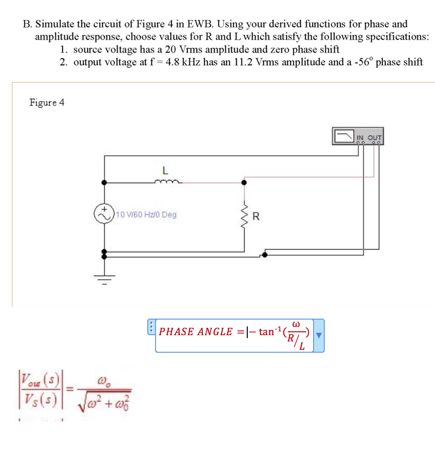 Solved B. Simulate The Circuit Of Figure 4 In EWB. Using | Chegg.com