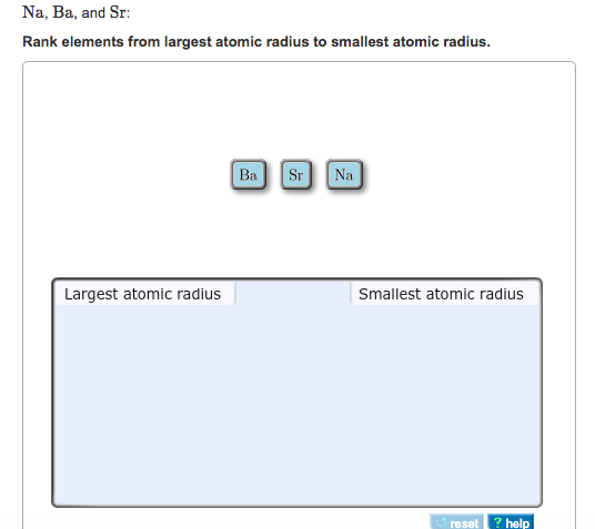 Solved Be Si And P Rank Elements From Largest Atomic