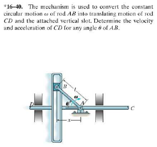constant convert mechanism used solved ab motion rod cd circular translating transcribed problem text been show