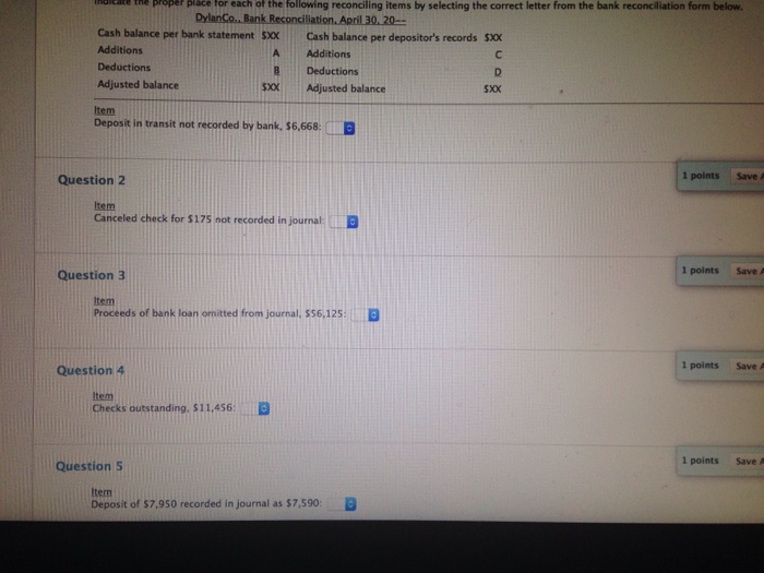 Solved Deposit In transit not recorded by bank. 6,668