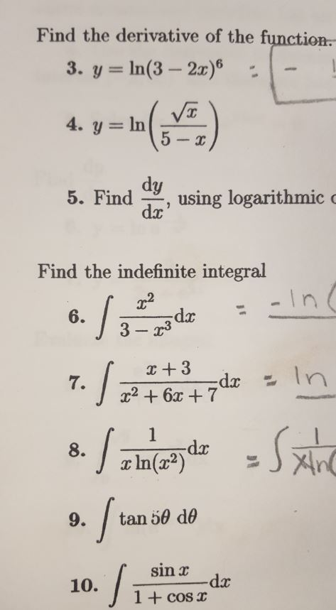 solved-find-the-derivative-of-the-function-y-ln-3-chegg