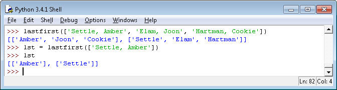 FOR PYTHON: Write a function lastfirst() that takes a | Chegg.com