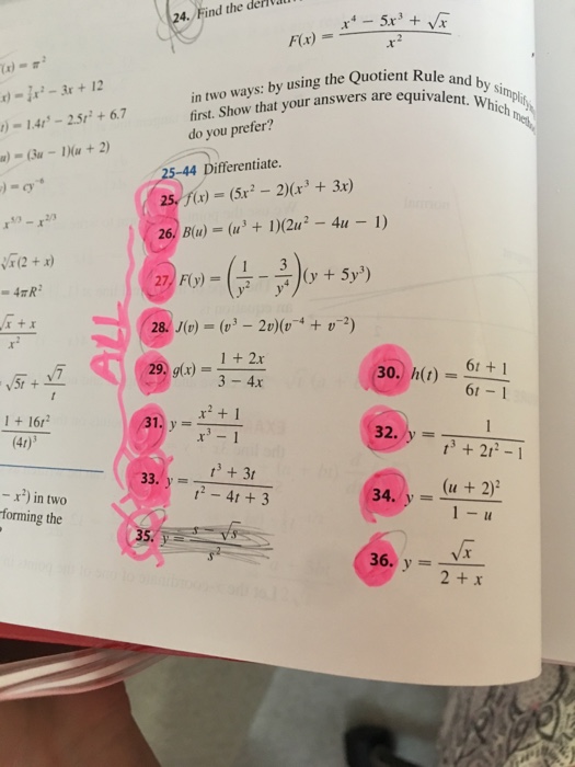 Solved Differentiate F x 5x 2 2 x 3 3x B u Chegg