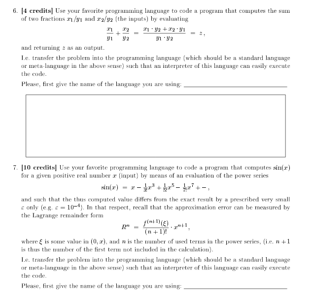 Solved Use your favorite programming language to code a | Chegg.com