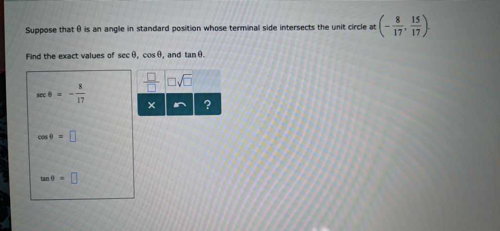 solved-suppose-that-is-an-angle-in-standard-position-whose-chegg