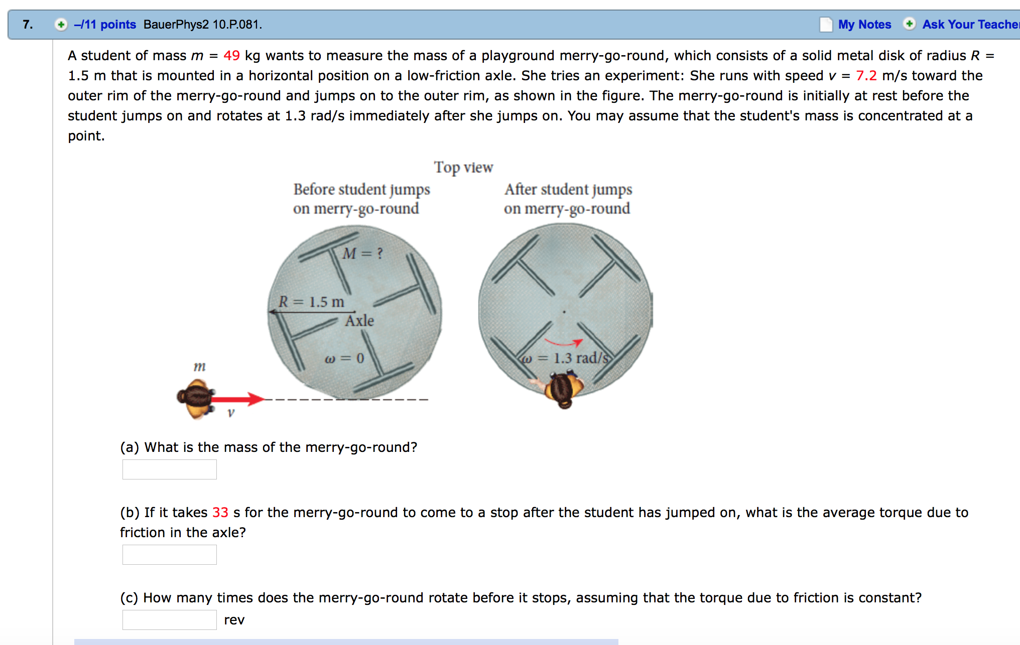 Solved A student of mass m = 49 kg wants to measure the mass