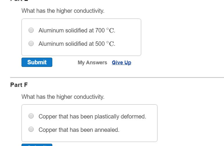 Solved What has the higher conductivity. Singlecrystal
