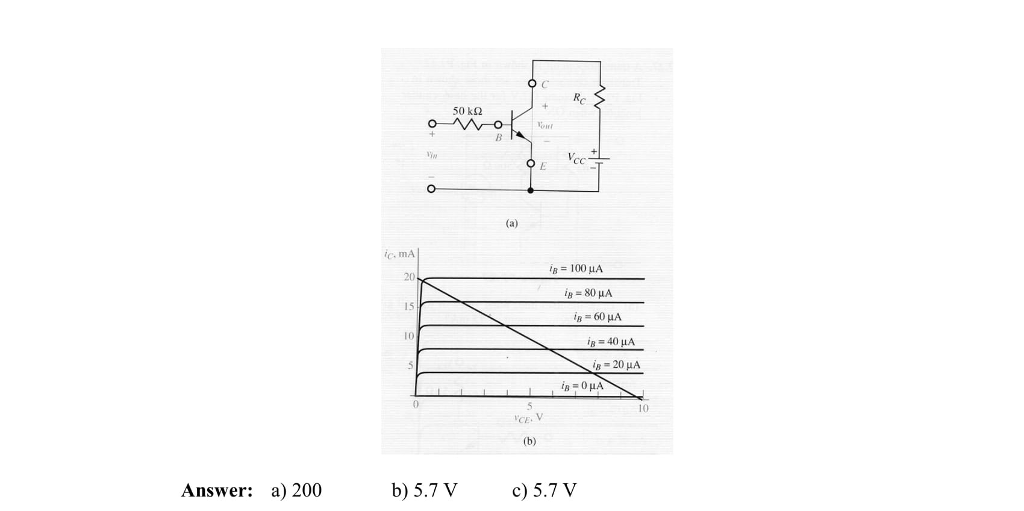 Solved Exercise 6 A transistor amplifierswitch circuit in