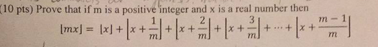 Solved Prove that if m is a positive integer and x is a real | Chegg.com