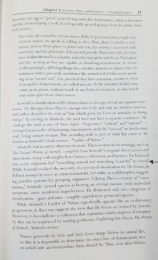 Solved CHAPTER 3 Socrates, Plato, and Aristotle A Lasting | Chegg.com