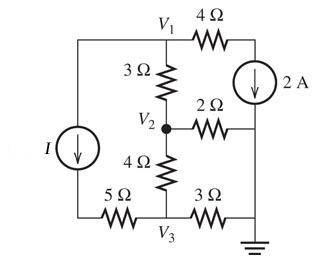 Solved Find V1,V2,V3 if I=4.5 A | Chegg.com